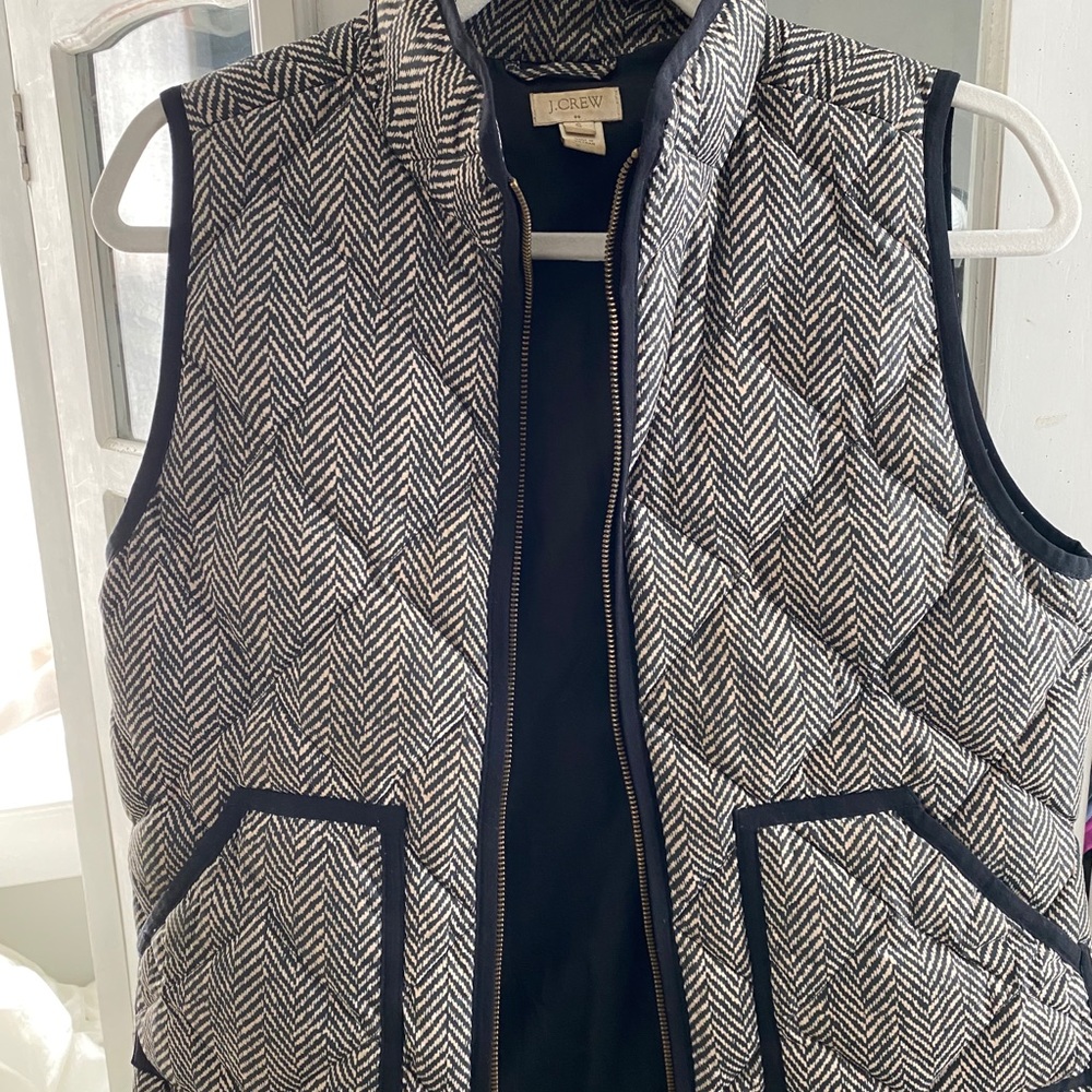 J. Crew herringbone vest / puffer quilted vest